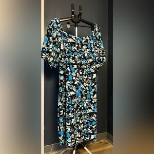 Ophelia Roe Floral Button-Up Dress 1X NWT